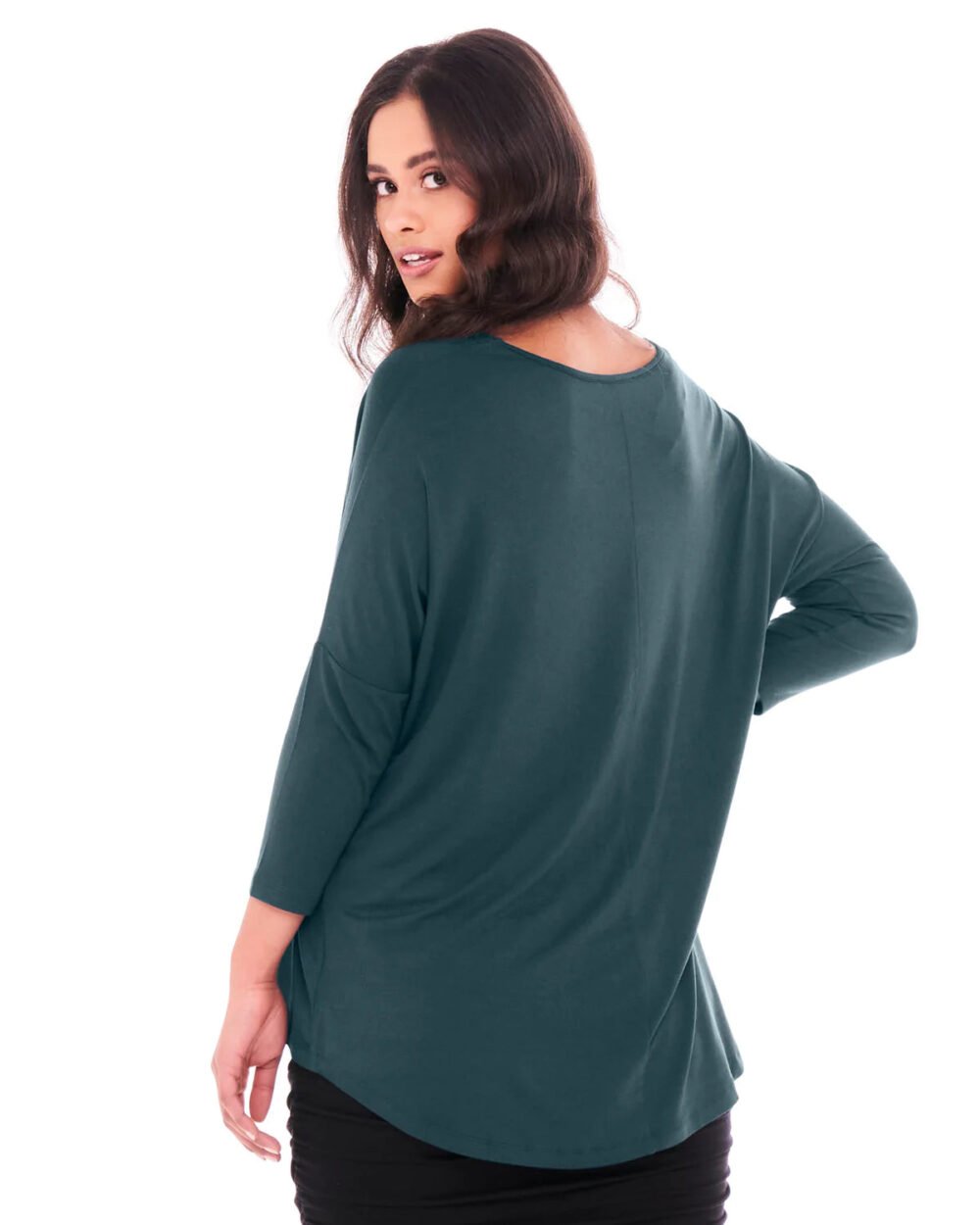 Milan 3/4 Sleeve Top - Ivy - Image 3