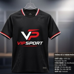 Áo Bóng Đá VIPSPORT Classic Black Home Kit - Màu Đen Tối Giản, Sang Trọng