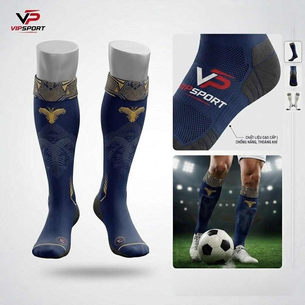 Tất/Vớ Bóng Đá Cổ Cao VIPSPORT Pro-Grip